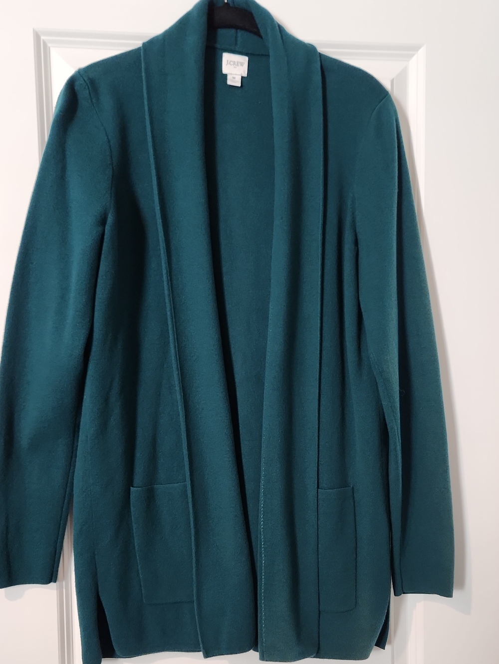 J. Crew Teal Open-Front Cardigan Sweater